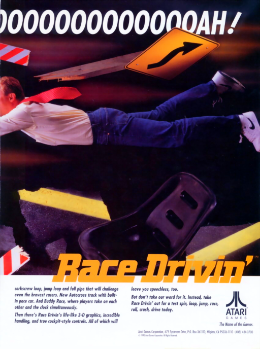 Race Drivin' (cockpit, British, rev 4) Game Cover